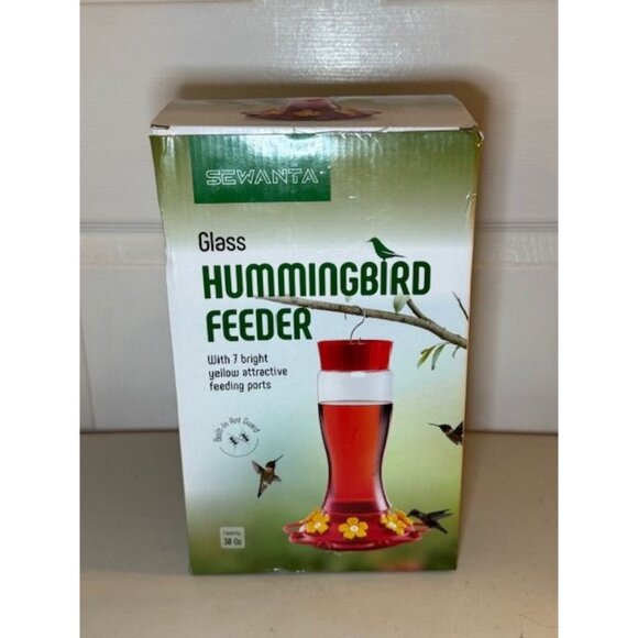 Sewanta Other - NEW IN BOX Sewanta 30oz Glass Hummingbird Feeder